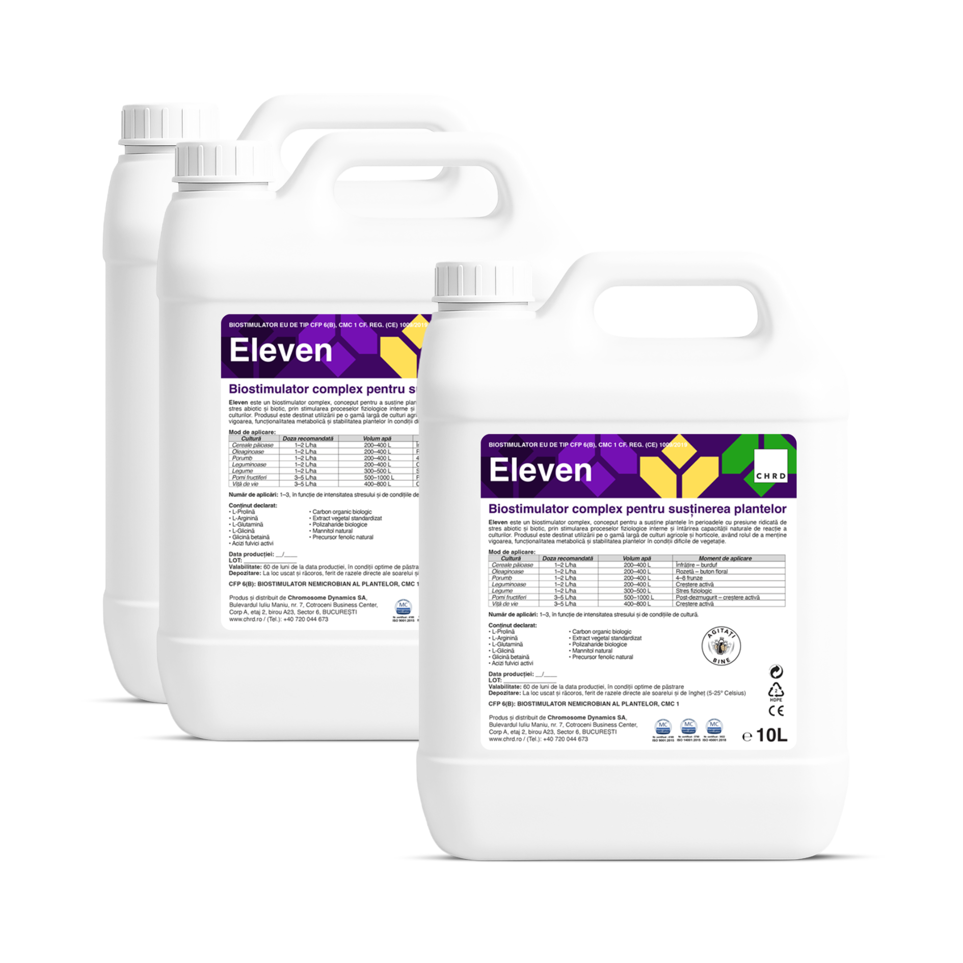 (2+1 GRATIS) ELEVEN, Biostimulator complex pentru susținerea plantelor în perioadele de stres abiotic și biotic