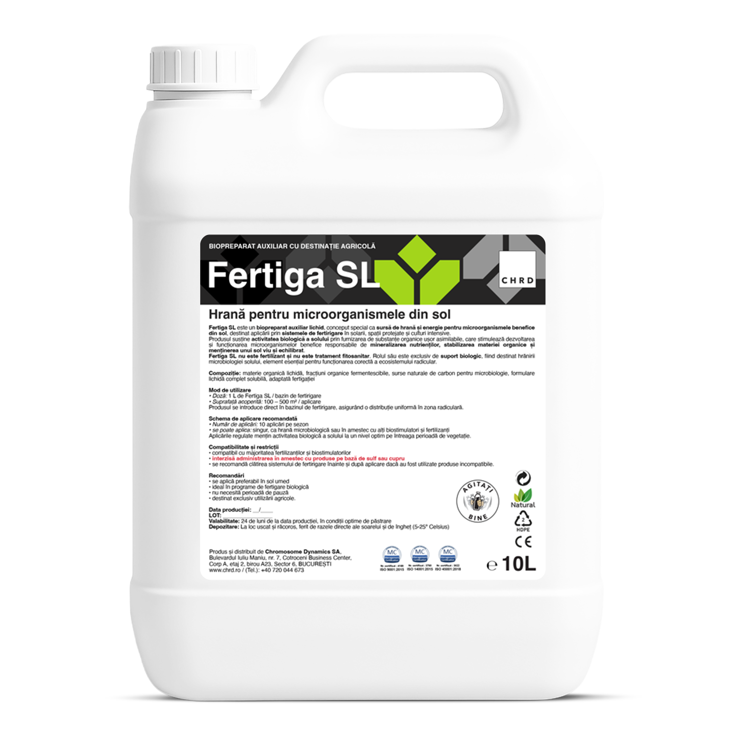 FERTIGA SL, Biopreparat auxiliar – hrană pentru microorganismele din sol