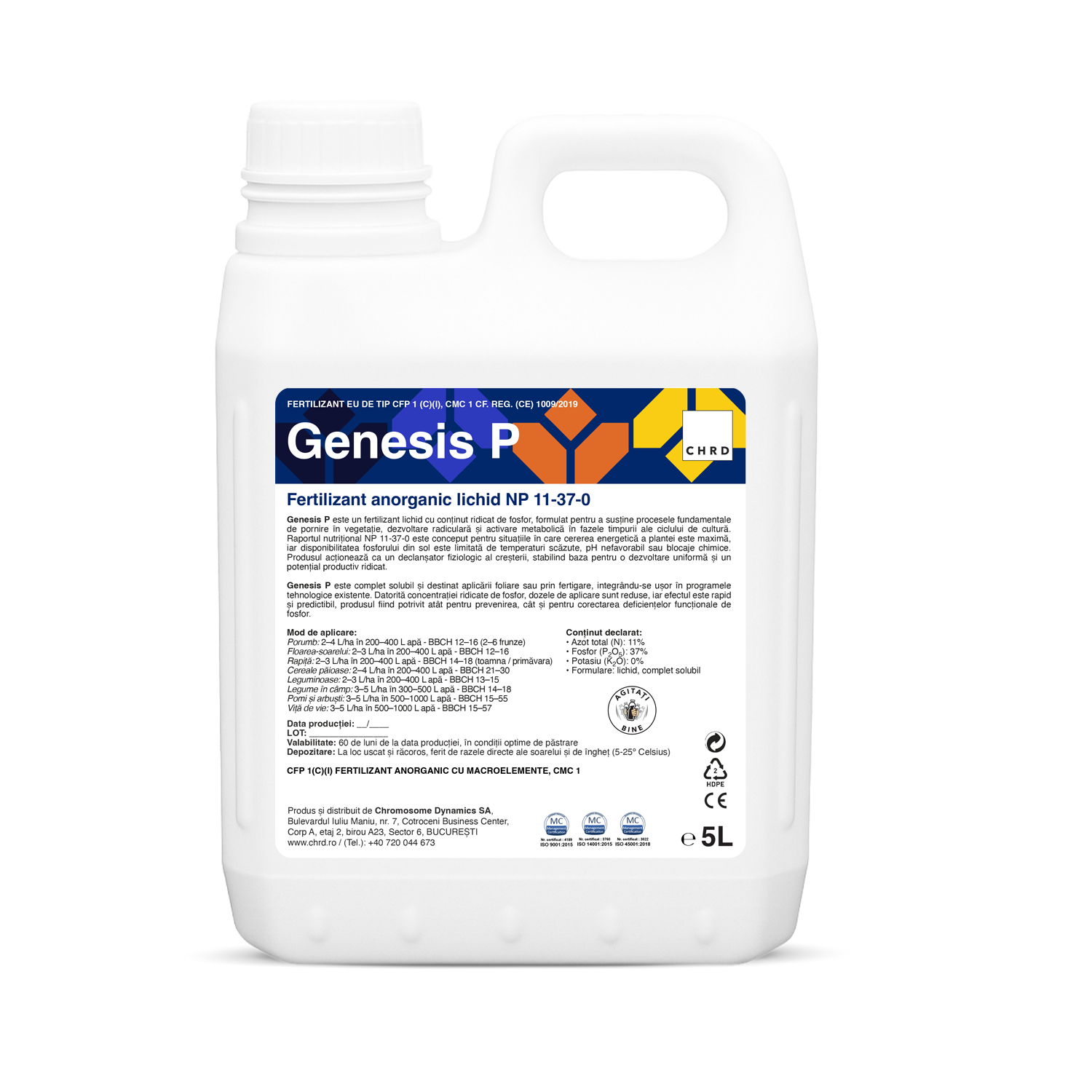 GENESIS P, Fertilizant lichid NP 11-37-0