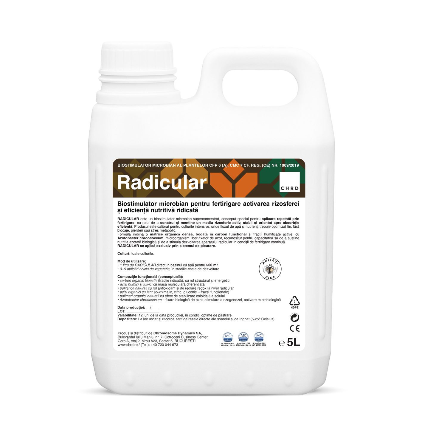 RADICULAR, Biostimulator microbian pentru aplicare prin fertigare