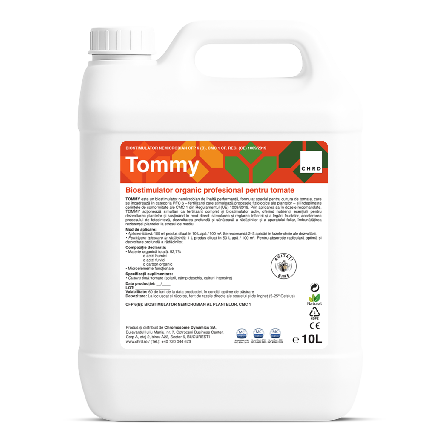 TOMMY, Biostimulator organic profesional pentru tomate